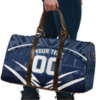 Personalised Carlton Blues Football Travel Bag Superhero Comic Art Dark Geometric City