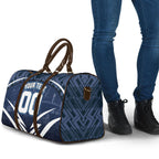 Personalised Carlton Blues Football Travel Bag Superhero Comic Art Dark Geometric City