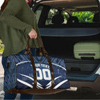 Personalised Carlton Blues Football Travel Bag Superhero Comic Art Dark Geometric City