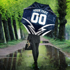 Personalised Carlton Blues Football Umbrella Superhero Comic Art Dark Geometric City