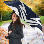Personalised Carlton Blues Football Umbrella Superhero Comic Art Dark Geometric City