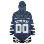 Personalised Carlton Blues Football Wearable Blanket Hoodie Superhero Comic Art Dark Geometric City