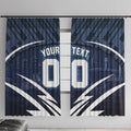 Personalised Carlton Blues Football Window Curtain Superhero Comic Art Dark Geometric City