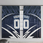Personalised Carlton Blues Football Window Curtain Superhero Comic Art Dark Geometric City