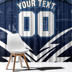 Personalised Carlton Blues Football Window Curtain Superhero Comic Art Dark Geometric City