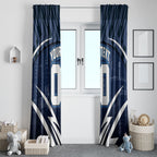Personalised Carlton Blues Football Window Curtain Superhero Comic Art Dark Geometric City