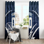 Personalised Carlton Blues Football Window Curtain Superhero Comic Art Dark Geometric City