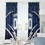 Personalised Carlton Blues Football Window Curtain Superhero Comic Art Dark Geometric City