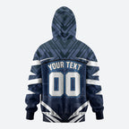 Personalised Carlton Blues Football Zip Hoodie Superhero Comic Art Dark Geometric City