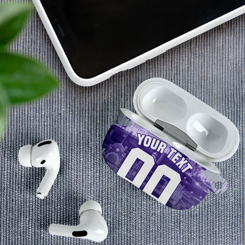 Personalised Fremantle Dockers Football AirPods Case Anime Warrior Manga Style Lightning Bolt Cityscape