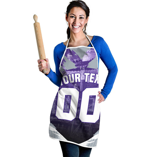 Personalised Fremantle Dockers Football Apron Anime Warrior Manga Style Lightning Bolt Cityscape