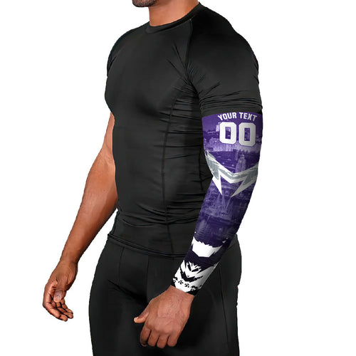 Personalised Fremantle Dockers Football Arm Sleeves Anime Warrior Manga Style Lightning Bolt Cityscape