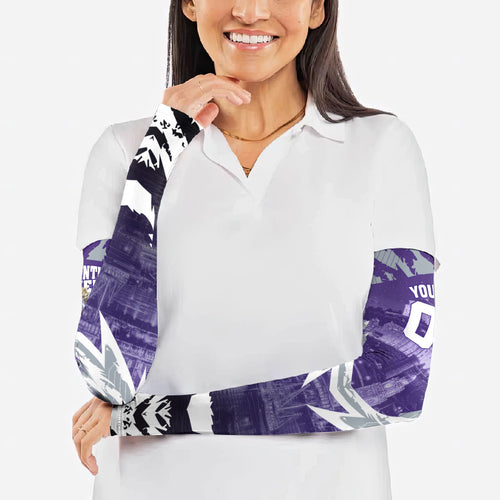 Personalised Fremantle Dockers Football Arm Sleeves Anime Warrior Manga Style Lightning Bolt Cityscape