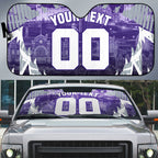 Personalised Fremantle Dockers Football Auto Sun Shade Anime Warrior Manga Style Lightning Bolt Cityscape