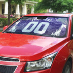 Personalised Fremantle Dockers Football Auto Sun Shade Anime Warrior Manga Style Lightning Bolt Cityscape