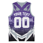 Personalised Fremantle Dockers Football Basketball Jersey Anime Warrior Manga Style Lightning Bolt Cityscape