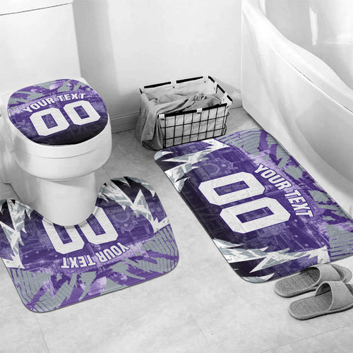 Personalised Fremantle Dockers Football Bathroom Set Anime Warrior Manga Style Lightning Bolt Cityscape