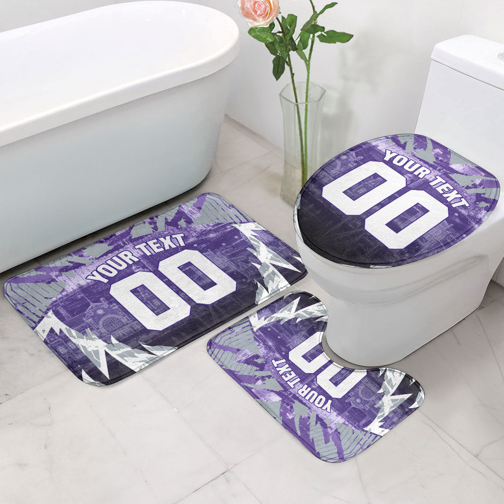 Personalised Fremantle Dockers Football Bathroom Set Anime Warrior Manga Style Lightning Bolt Cityscape