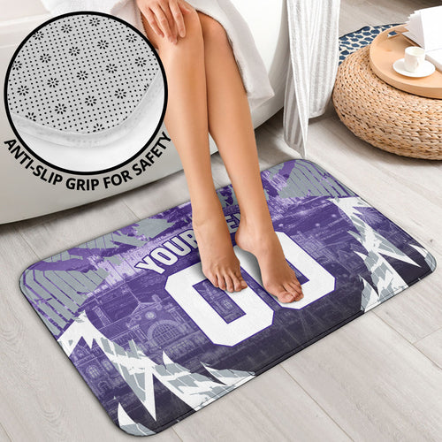 Personalised Fremantle Dockers Football Bathroom Set Anime Warrior Manga Style Lightning Bolt Cityscape