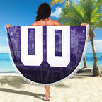 Personalised Fremantle Dockers Football Beach Blanket Anime Warrior Manga Style Lightning Bolt Cityscape