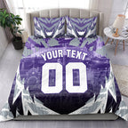 Personalised Fremantle Dockers Football Bedding Set Anime Warrior Manga Style Lightning Bolt Cityscape