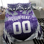 Personalised Fremantle Dockers Football Bedding Set Anime Warrior Manga Style Lightning Bolt Cityscape