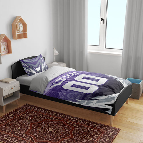 Personalised Fremantle Dockers Football Bedding Set Anime Warrior Manga Style Lightning Bolt Cityscape