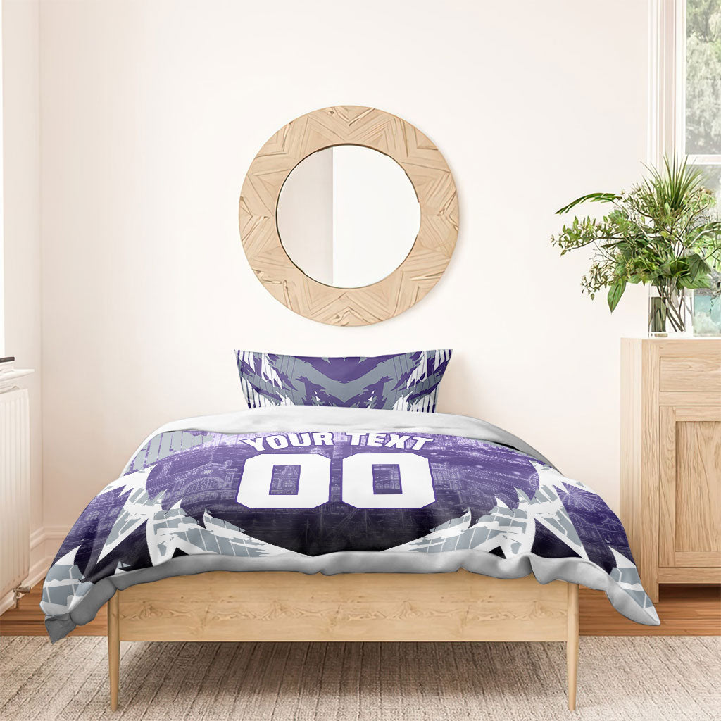 Personalised Fremantle Dockers Football Bedding Set Anime Warrior Manga Style Lightning Bolt Cityscape
