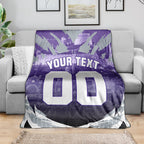 Personalised Fremantle Dockers Football Blanket Anime Warrior Manga Style Lightning Bolt Cityscape