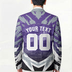Personalised Fremantle Dockers Football Blazer Anime Warrior Manga Style Lightning Bolt Cityscape