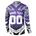 Personalised Fremantle Dockers Football Button Sweatshirt Anime Warrior Manga Style Lightning Bolt Cityscape