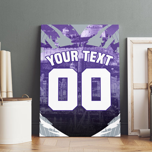 Personalised Fremantle Dockers Football Canvas Wall Art Anime Warrior Manga Style Lightning Bolt Cityscape
