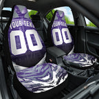 Personalised Fremantle Dockers Football Car Seat Cover Anime Warrior Manga Style Lightning Bolt Cityscape