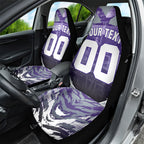 Personalised Fremantle Dockers Football Car Seat Cover Anime Warrior Manga Style Lightning Bolt Cityscape