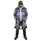 Personalised Fremantle Dockers Football Cloak Anime Warrior Manga Style Lightning Bolt Cityscape