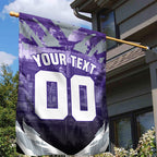 Personalised Fremantle Dockers Football Garden Flag Anime Warrior Manga Style Lightning Bolt Cityscape