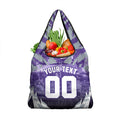 Personalised Fremantle Dockers Football Grocery Bag Anime Warrior Manga Style Lightning Bolt Cityscape