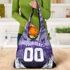 Personalised Fremantle Dockers Football Grocery Bag Anime Warrior Manga Style Lightning Bolt Cityscape