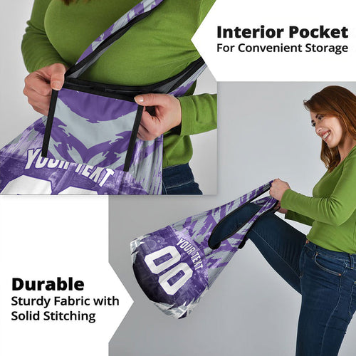 Personalised Fremantle Dockers Football Grocery Bag Anime Warrior Manga Style Lightning Bolt Cityscape