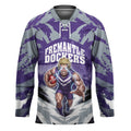 Personalised Fremantle Dockers Football Hockey Jersey Anime Warrior Manga Style Lightning Bolt Cityscape
