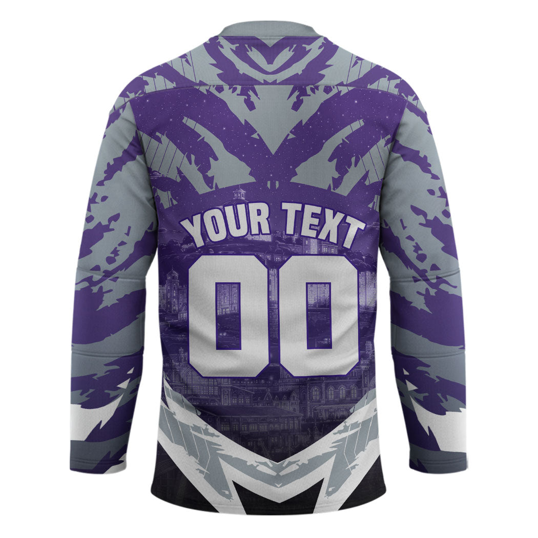 Personalised Fremantle Dockers Football Hockey Jersey Anime Warrior Manga Style Lightning Bolt Cityscape