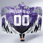 Personalised Fremantle Dockers Football Hooded Blanket Anime Warrior Manga Style Lightning Bolt Cityscape