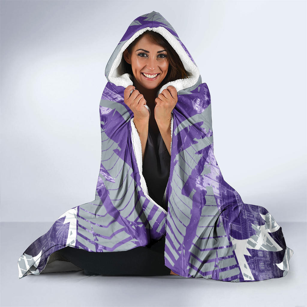 Personalised Fremantle Dockers Football Hooded Blanket Anime Warrior Manga Style Lightning Bolt Cityscape