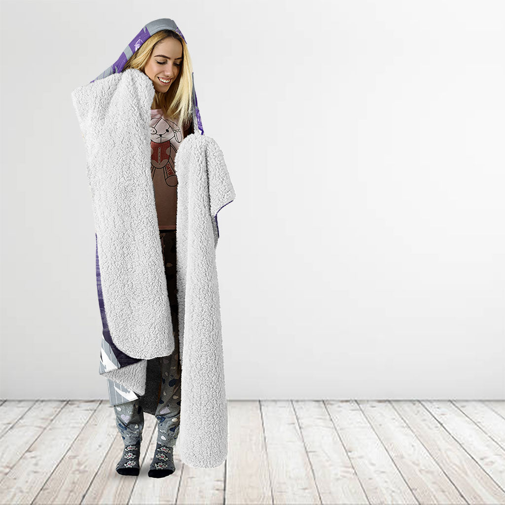 Personalised Fremantle Dockers Football Hooded Blanket Anime Warrior Manga Style Lightning Bolt Cityscape