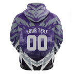 Personalised Fremantle Dockers Football Hoodie Anime Warrior Manga Style Lightning Bolt Cityscape
