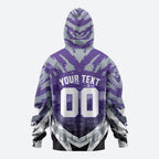 Personalised Fremantle Dockers Football Hoodie Anime Warrior Manga Style Lightning Bolt Cityscape