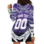 Personalised Fremantle Dockers Football Hoodie Dress Anime Warrior Manga Style Lightning Bolt Cityscape