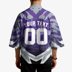 Personalised Fremantle Dockers Football Kimono Anime Warrior Manga Style Lightning Bolt Cityscape