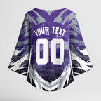 Personalised Fremantle Dockers Football Kimono Sleeve Blouse Anime Warrior Manga Style Lightning Bolt Cityscape