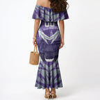 Personalised Fremantle Dockers Football Mermaid Dress Anime Warrior Manga Style Lightning Bolt Cityscape